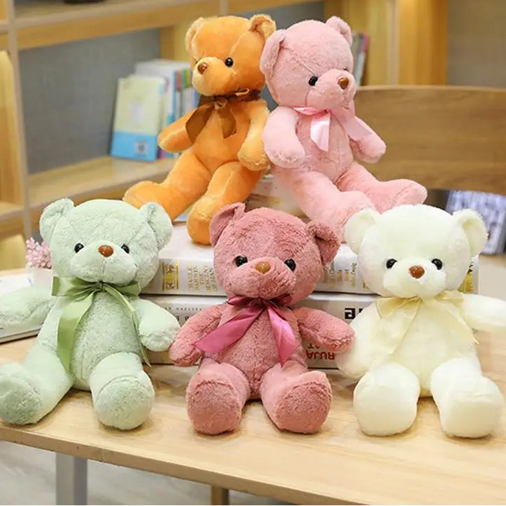 30CM Colorful Bear Plush Animals Toys Doll Soft Stuffed Teddy Bears for Girls Wedding Baby Shower Toy Birthday Gift Child Kids